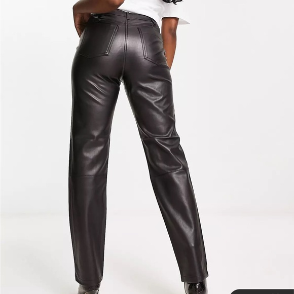 NWT 🖤 River Island Faux Leather Pant - Picture 2 of 5